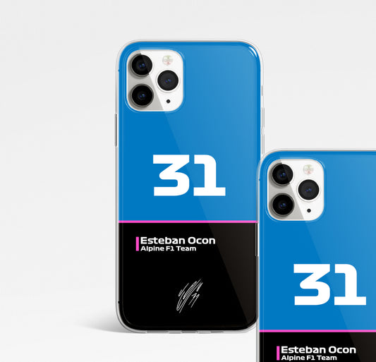 Esteban Ocon 31 Alpine Formula 1 Phone case. Iphone, Samsung, Huawei.