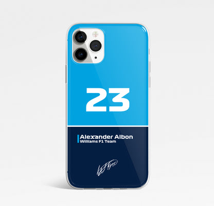Alexander Albon Williams 23 Formula 1 Phone case. Iphone, Samsung, Huawei.