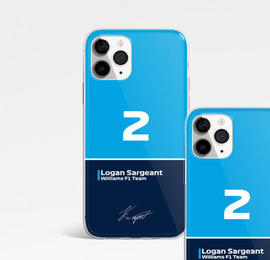Logan Sargeant Williams 2 Formula 1 Phone case. Iphone, Samsung, Huawei.